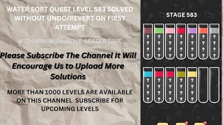 Water Sort Quest Level 583 Solution Walkthrough without any Revert screenshot 3