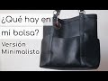 ¿Qué hay en mi bolsa? 👜 |  VERSIÓN MINIMALISTA