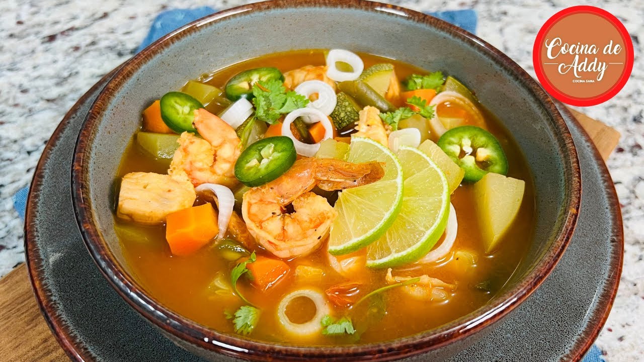 Cómo hacer SOPA DE MARISCOS Técnicas Saludables. Apta p/Diabetes-Dieta-Control de Peso |Addy Recetas