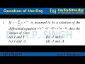 DIFFERENTIAL EQUATIONS QUESTION OF THE DAY FOR CSIR NET MATHS ASPIRANTS