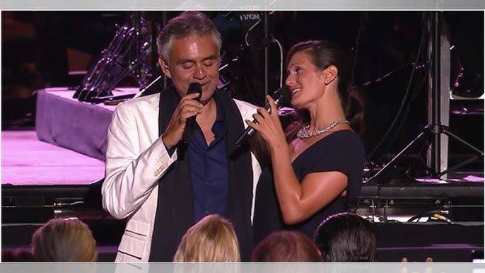 Andrea Bocelli & Wife Surprise Audience With Beautiful Love Song Duet. - YouTube