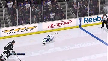 Nhl 11 Gameplay LA Kings v  Vancouver Canucks Period 1