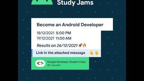 Android Study Jams Session 1