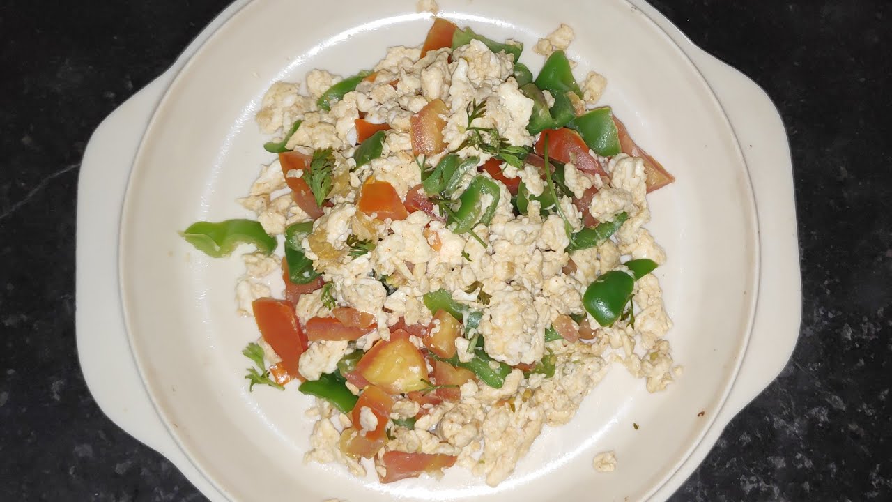 Scrambled eggs with veggies high protein egg recipe Indian