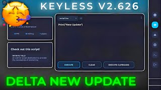 [ NEW ] Delta x V2 Keyless No Crash, Fast Load🔥 | Roblox Delta Executor | Byfron Bypass *2024*