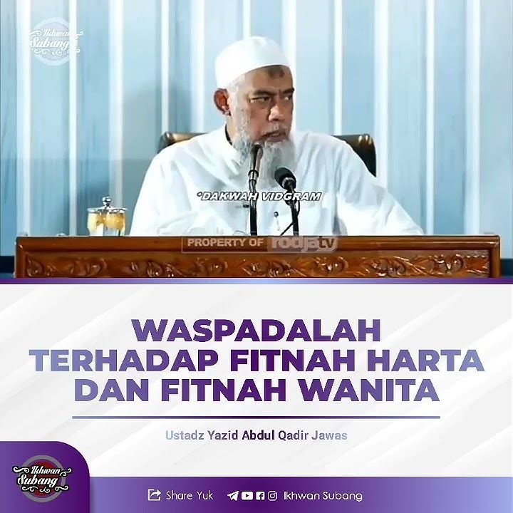 Waspadalah Terhadap Fitnah Harta Dan Fitnah Wanita||Ustadz Yazid Abdul Qadir Jawas