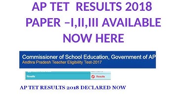 MANABADI AP TET RESULTS 2018