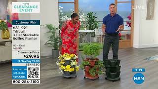Trifogli 3 Tier Stackable Rolling Planter
