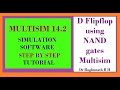 D Flipflop using Nand gates simulation in Multisim