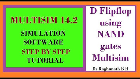 D Flipflop using Nand gates simulation in Multisim