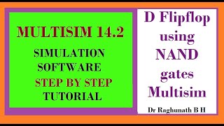 D Flipflop using Nand gates simulation in Multisim