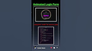 ❤️‍🔥Animated Login Form using HTML and CSS | code buzz | #coding #webdevelopment