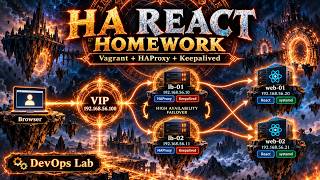 Deploy a Highly Available React.js Application Using Vagrant HAProxy Keepalived, and Shell Scripting