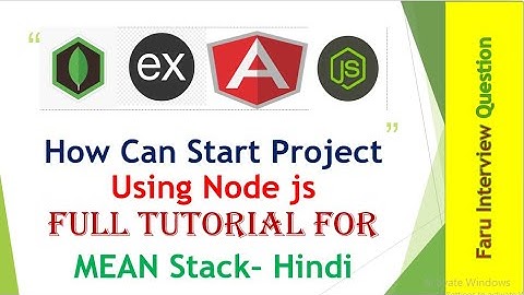 Mini-Project In Mean Stack (Nodejs + Angular + Express + MongoDB + CSS + HTML) Tutorial Hindi Part-1