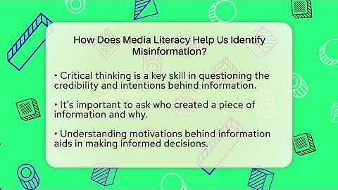 How Does Media Literacy Help Us Identify Misinformation? | Media Literacy For Everyone News