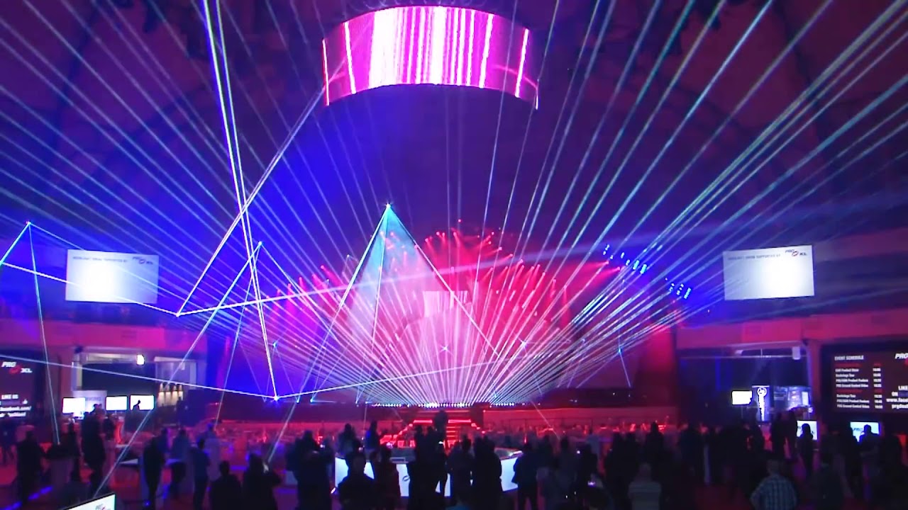 RTI NEO SIX RGB white light beam array bar with analog modulation and scanners Laserworld