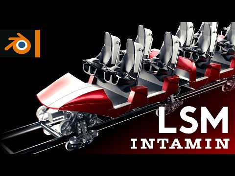 Intamin LSM Coaster Train 3D Model Showcase Animation
