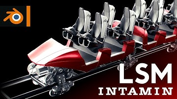 Intamin LSM Coaster Train 3D Model Showcase Animation