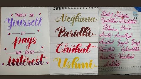 Beautiful sentence in calligraphy// Lets write names in calligraphy// @artbyvincy