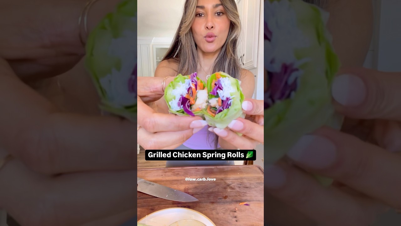 Grilled Chicken Spring Rolls!