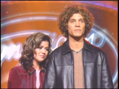 Kelly Clarkson and Justin Guarini on American Idol