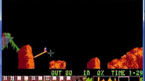 Lemmings 1 Taxing Level 7 Every Lemming for himself!!!