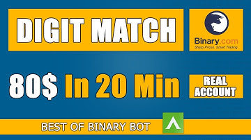 Binary Option Digit Match Bot | 80$ in 20 min | Real Account