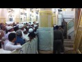 لحظة دخول المصلين الى الروضة الشريفة في المسجد النبوي