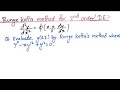 Runge kutta method for second order DE || Runge kutta Method Differential Equation