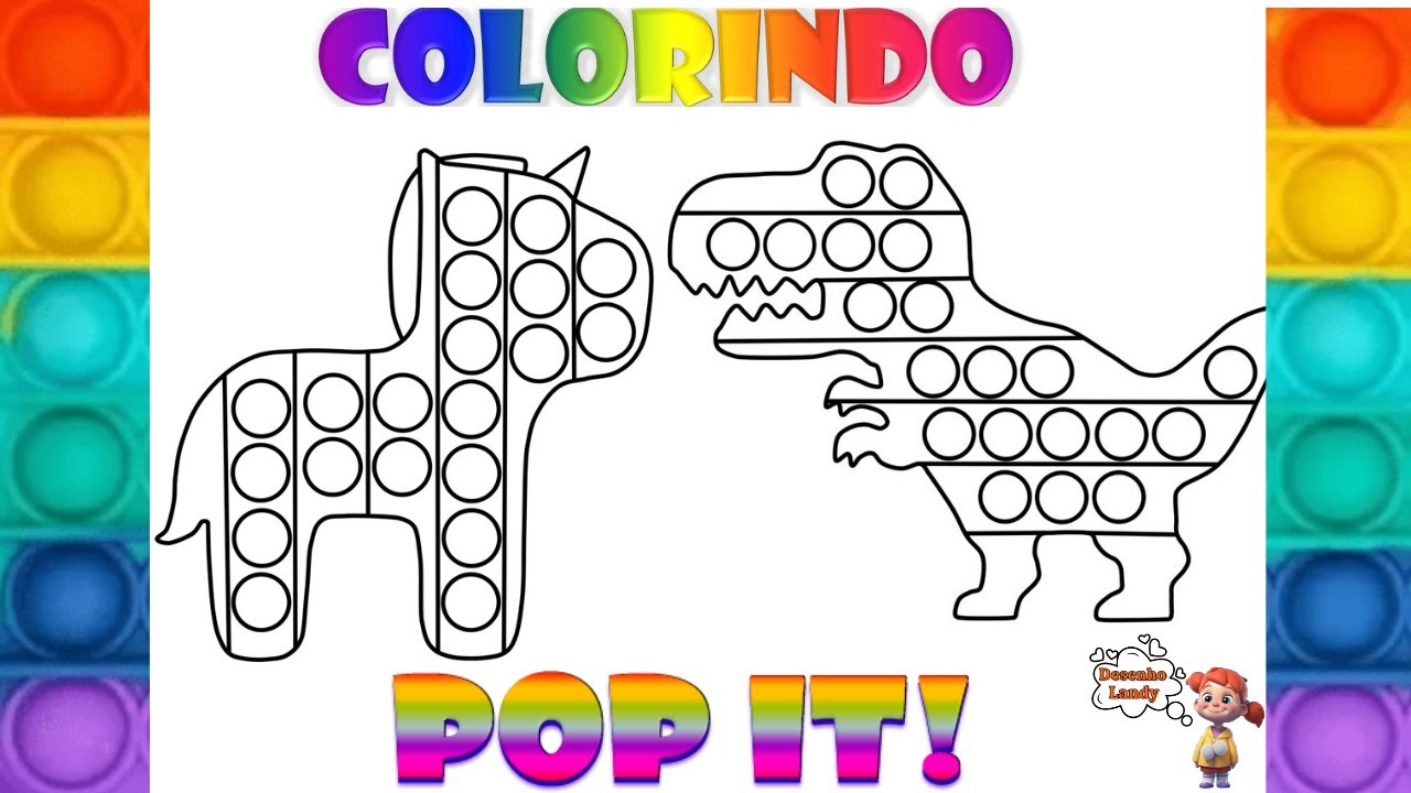 Pop it para colorir