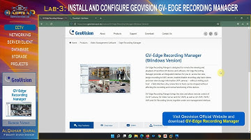 Geovision Lab - INSTALLATION AND CONFIGURATION OF GEOVISION GV- EDGE RECORDING MANAGER