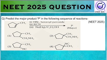 NEET 2025 chem ques/ predict the major product 