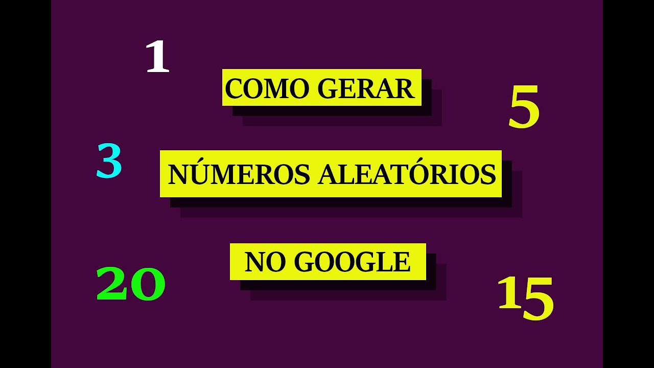 Como Gerar Números Aleatórios No Google YouTube Como Gerar Números Aleatórios No Google YouTube