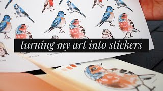 how i turn my art into stickers · silhouette cameo tutorial