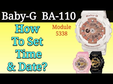 How To Set Time On Casio Baby G-Shock Watch? (Analog & Digital) | BA-110 |  5338