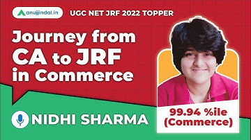 UGC NET 2022 Topper Interview | Can a C.A. Crack UGC NET JRF | Cleared JRF in Commerce