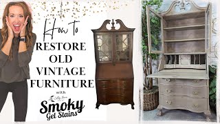 How to Restore a Treasured Antique: An AMAZING Transformation using Lilly Moon Smoky Gel Stain