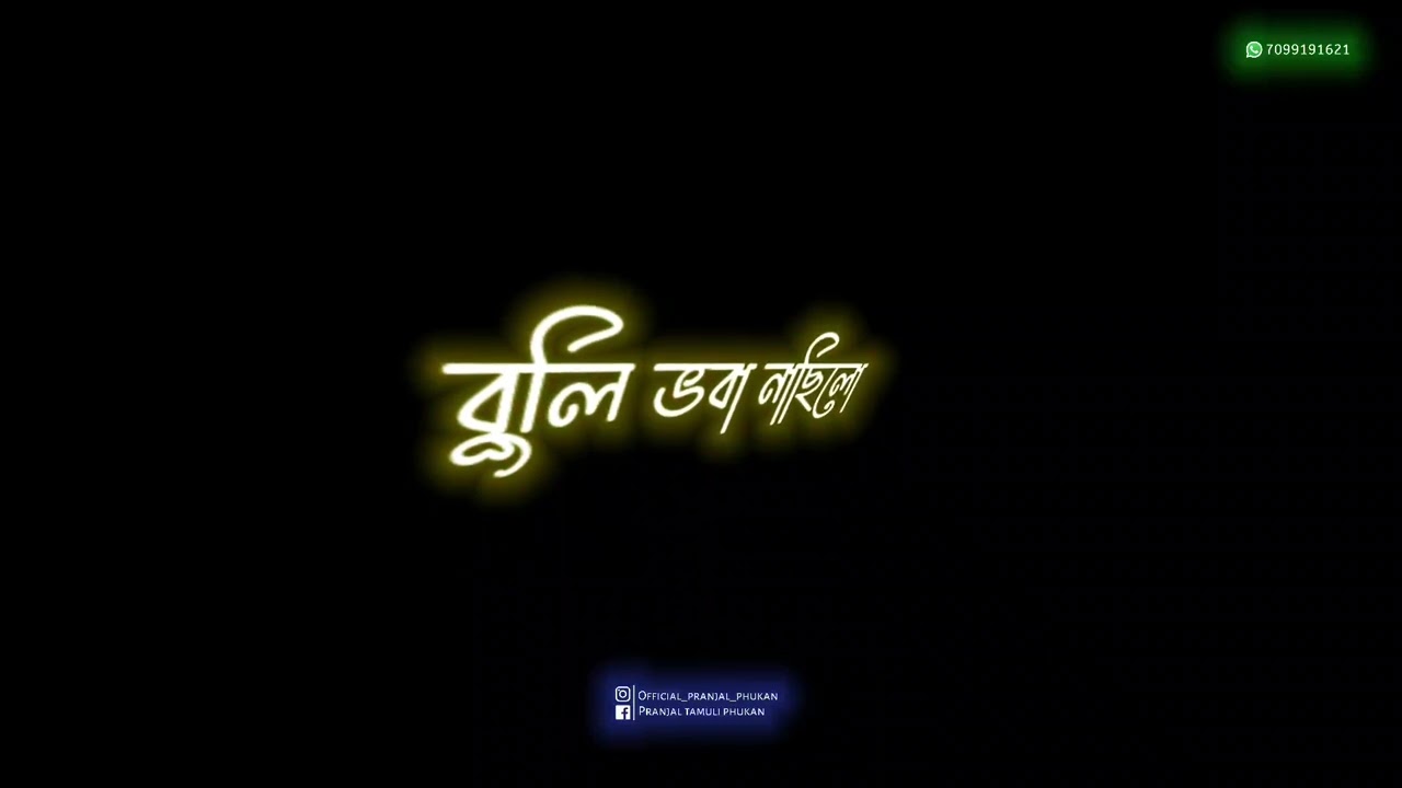 Hunor Hojat Rakhilu Assamese song status videoAssamese New WhatsApp statusAssamese black screen