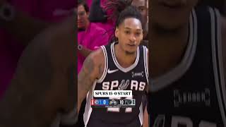 San Antonio Spurs hot start 15-0 run 🔥 #spurs #sanantoniospurs #basketballhighlights