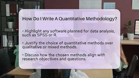 How Do I Write A Quantitative Methodology? - The Language Library