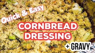 Quick And Easy Cornbread Dressing | Southern Style Dressing | Old Fashioned Cornbread Dressing