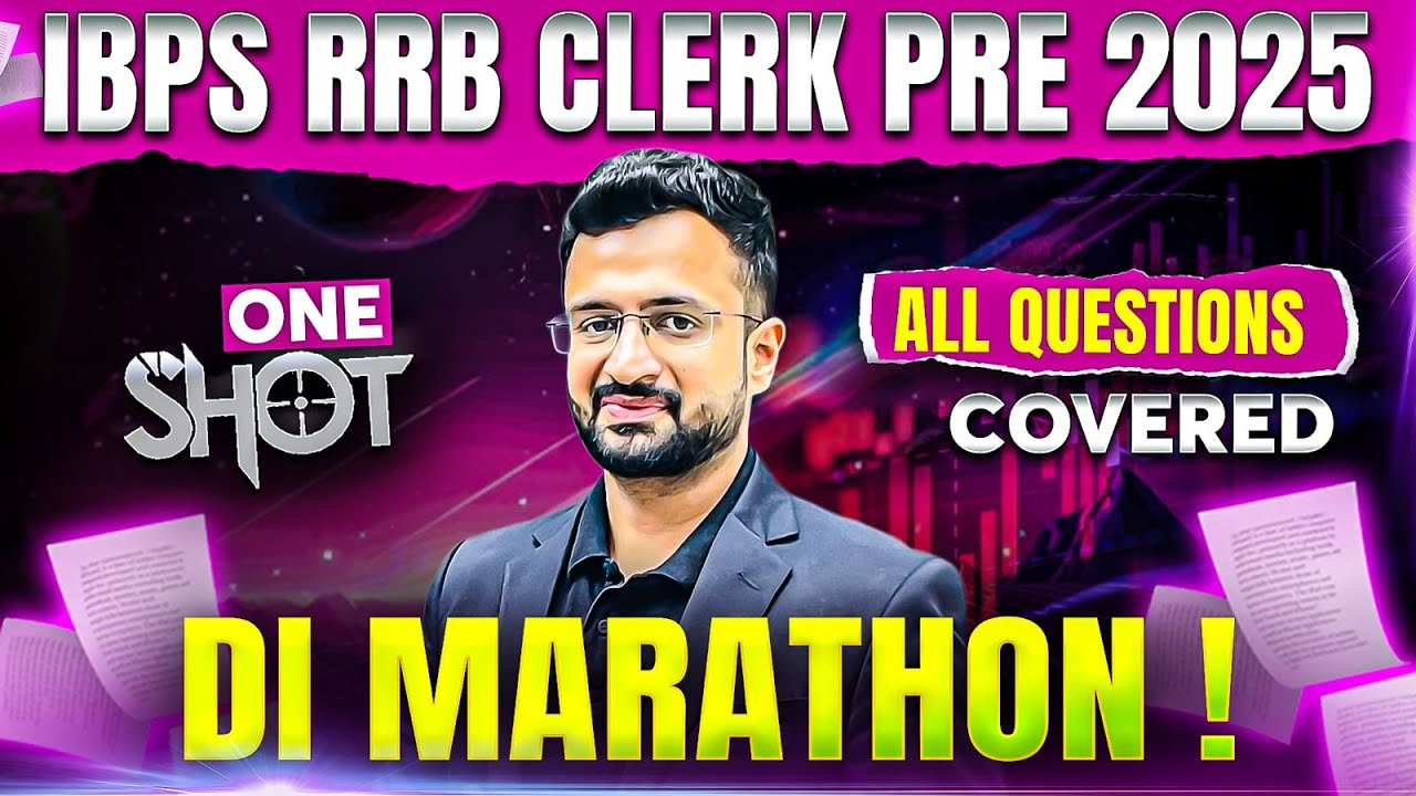 One Shot Data Interpretation Marathon for RRB Clerk Pre 2025 | RRB ...