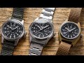 Entry-Level Field Watches Comparison - Bulova VWI Hack, Seiko SRPG27, & Marathon GPM