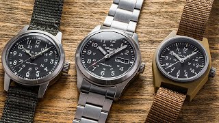 EntryLevel Field Watches Comparison  Bulova VWI Hack, Seiko SRPG27, & Marathon GPM