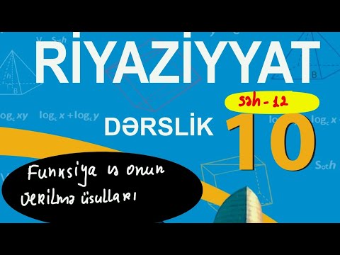 Riyaziyyat yeni dərslik ,Sinif 10, Funksiya və onun verilmə üsulları N 7-13