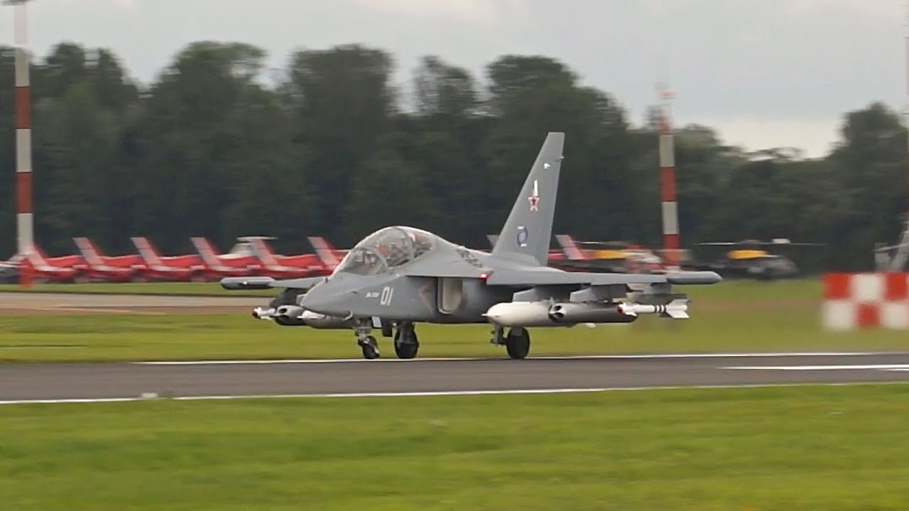 Yakovlev Yak-130 Mitten from the Russian Air Force flying Display at RIAT 2012 AirShow