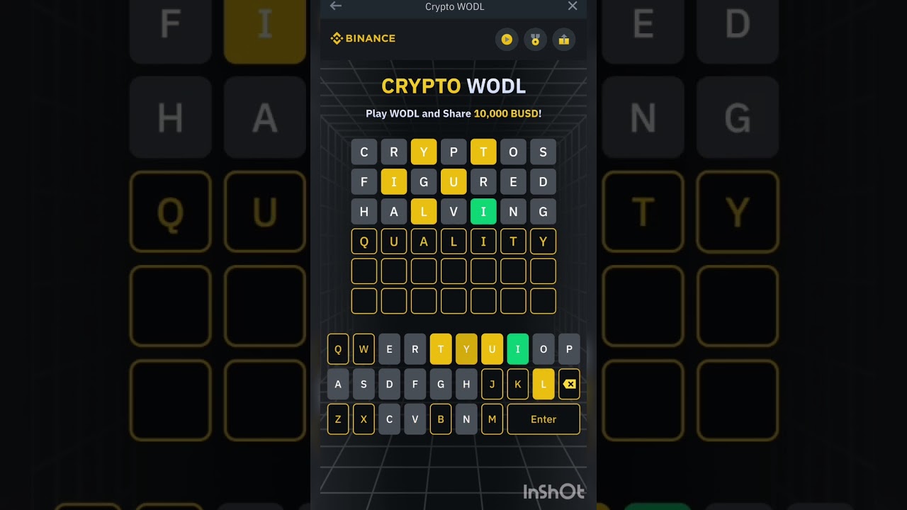 binance crypto wodl | 7 letter word | monday september 5 - YouTube
