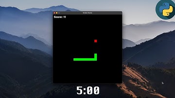Snake game using python and pygame in 5 minutes