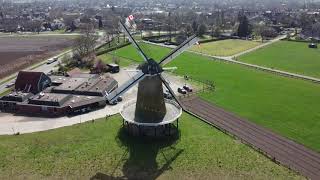 Neede viert bevrijding met vlaggen geallieerden aan Hollandsche Molen