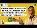 What you need to know and do while waiting for your business or company registration to be approved
